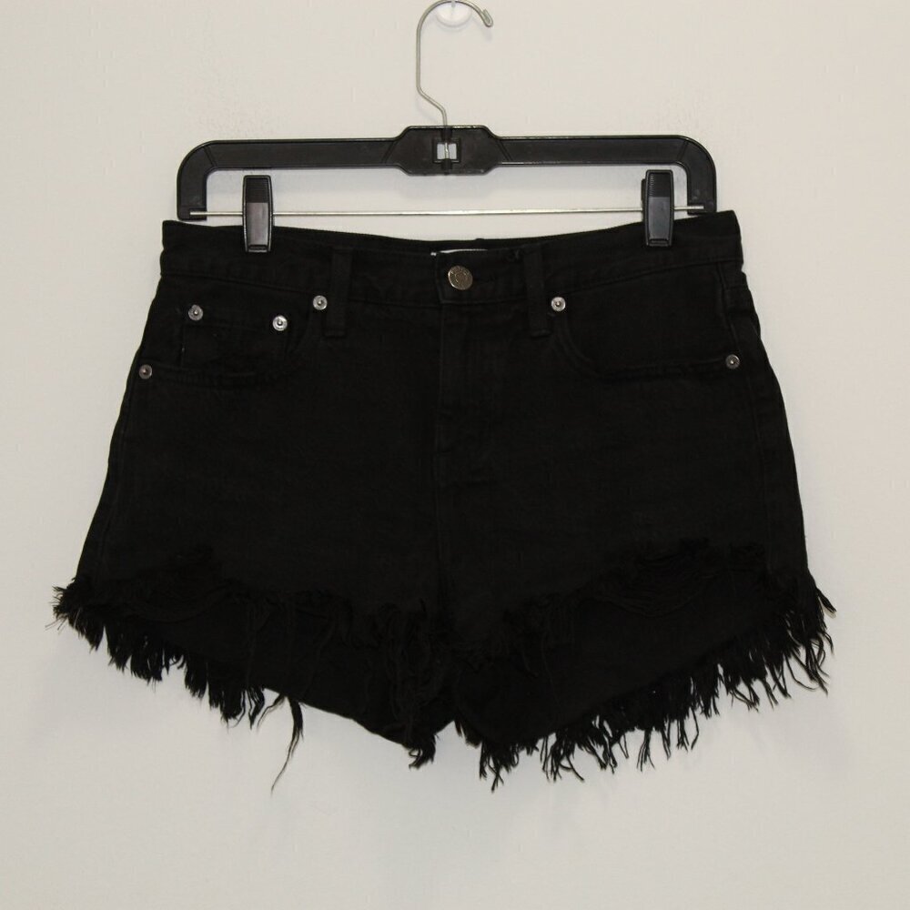 Pistola Black Distressed Shorts Size 25